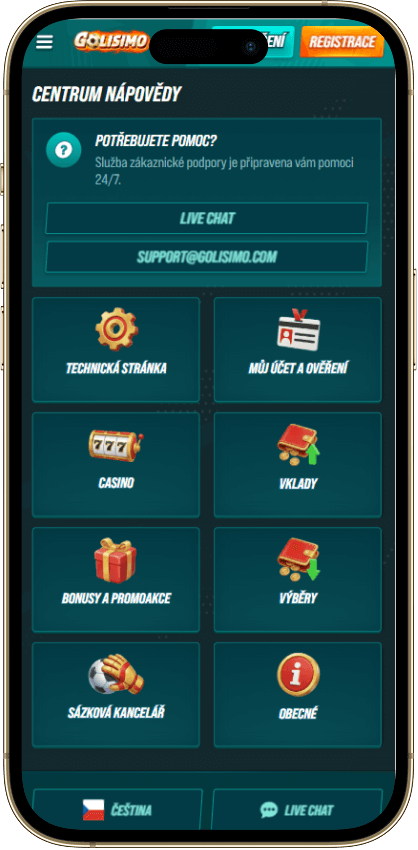Golisimo Casino Zákaznická podpora